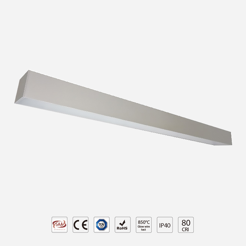 Classic LED Linear Light LO75 with Opal Diffuser Design