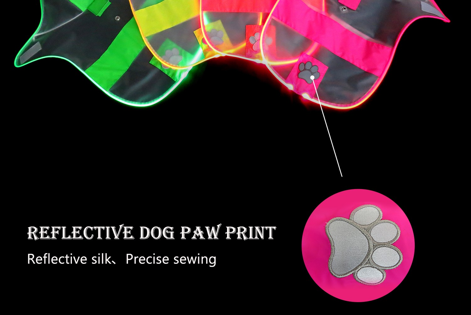 AIDI-Manufacturer Of Lighted Dog Harness Led Dog Raincoat Aidi-h6-5