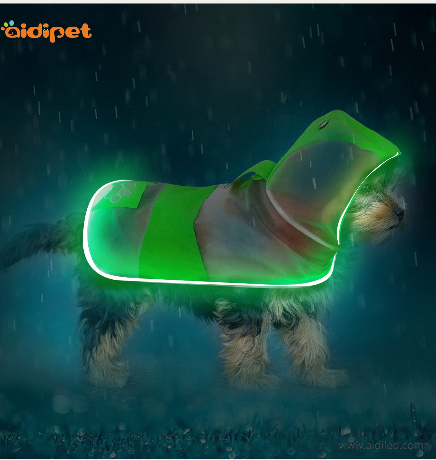 AIDI-Manufacturer Of Lighted Dog Harness Led Dog Raincoat Aidi-h6-8