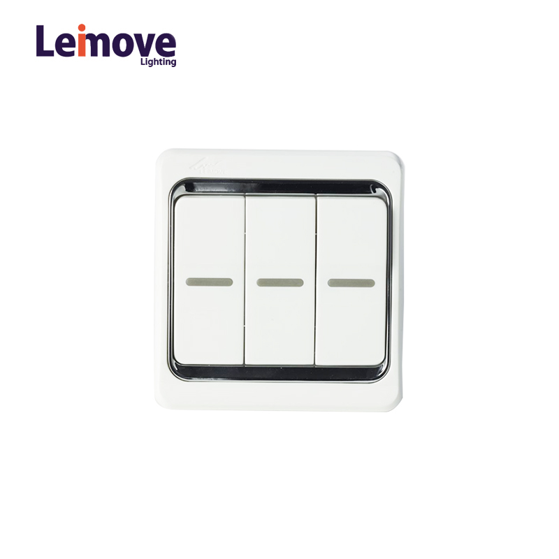 10A Three Gang 2 Way Electrician Wall Switch