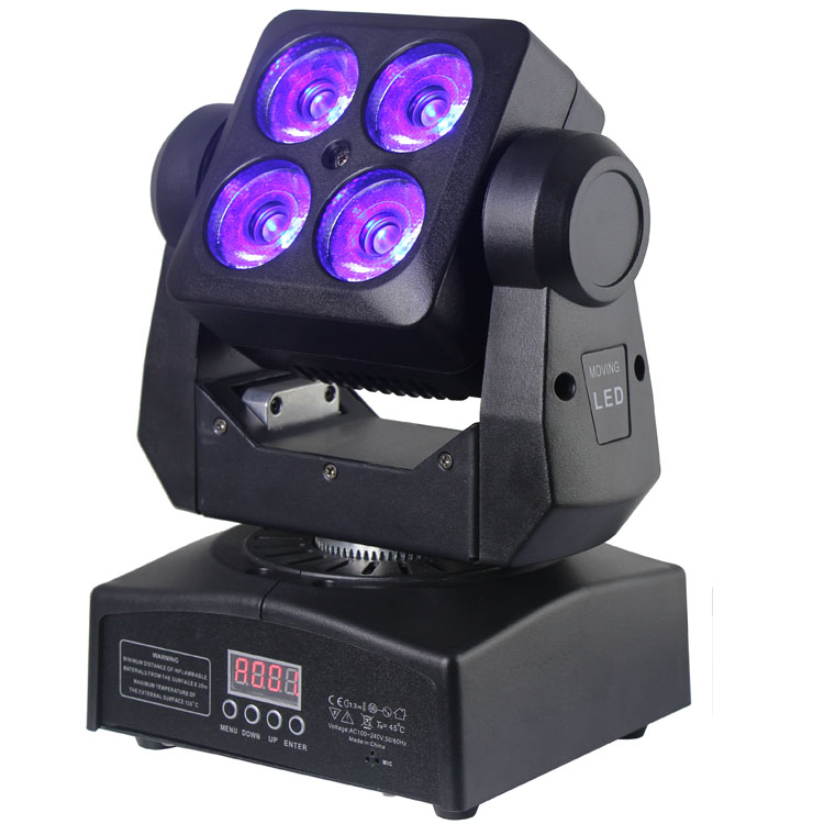 Moving Head Light XY Endless Rotation 4PCS 12W 4 In1 LED Wash SL-1412A
