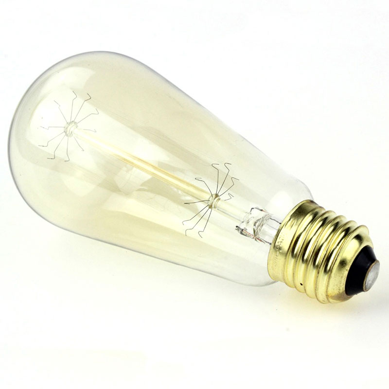 Edison ST64 Light Bulb 25W 2700K E27 Lamp Base