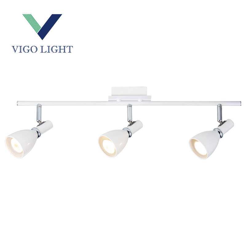 3 spot heads straight tube ceiling lamp GU10