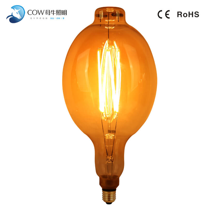 BT180 Dimmable E26 E27 5W 6W 7W Edison Bulb Warm White Led Big Size Filament Bulb