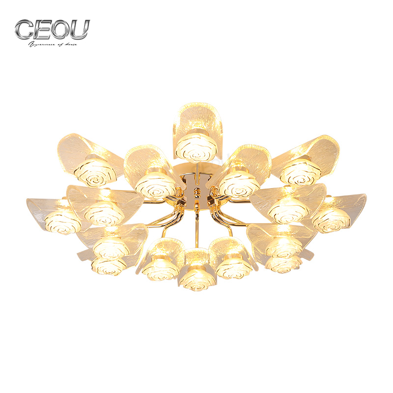 Original design modern glass flower ceiling light CX1016