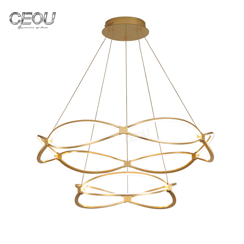 New design luxury gold chandelier pendant light CD1001