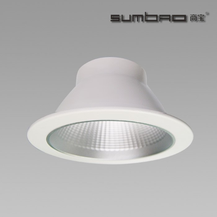 FL022  SUMBAO Lighting Factory supply 8 Inch Imported COB Chip LED 24W Downlight for Residential and