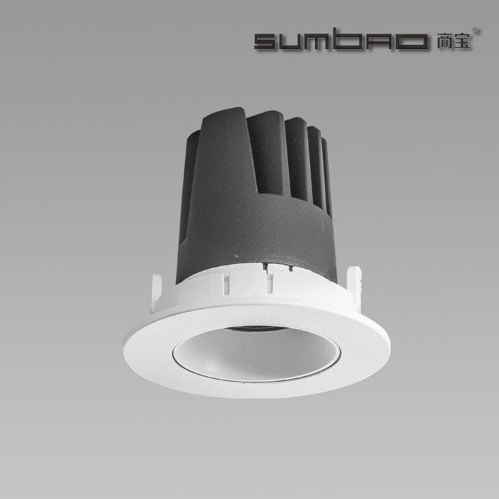 DW004-SUMBAO Professional Single Head Round Trim 10W Low Vottage Recessed Spotlights for Retail Shop