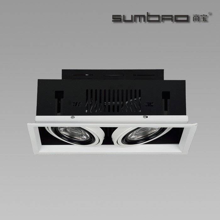 DW072-2 SUMBAO Professional Multi- Head Square Trim Recessed 10W/18W Spotlights for High End Retail 
