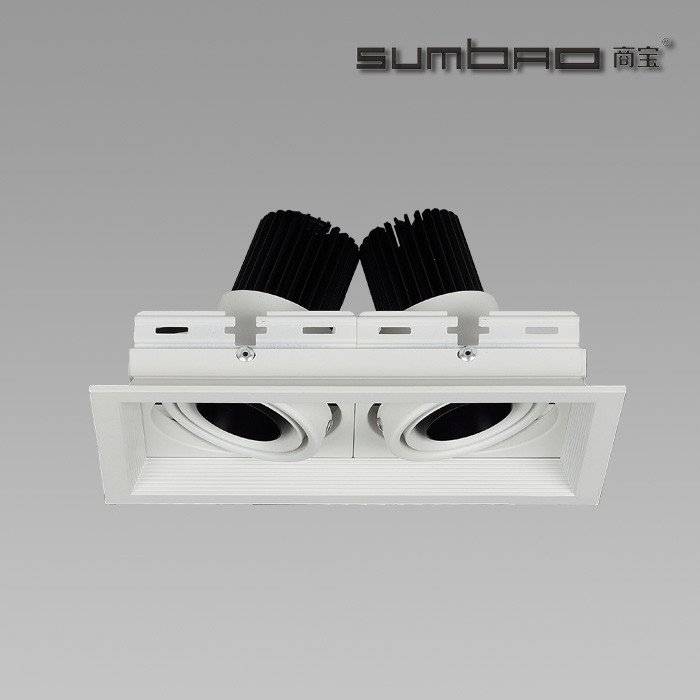 DW031-2  SUMBAO Professional Multi- Head Square Trim Recessed 6W10w Spotlights for High End Retail S