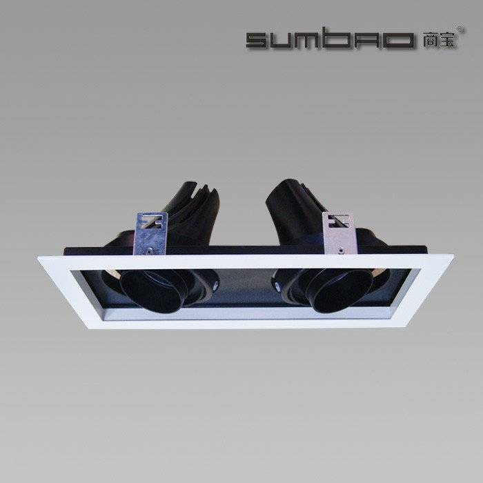 DW042-2  SUMBAO Professional Multi- Head Square Trim Recessed Spotlights for Retail Shops