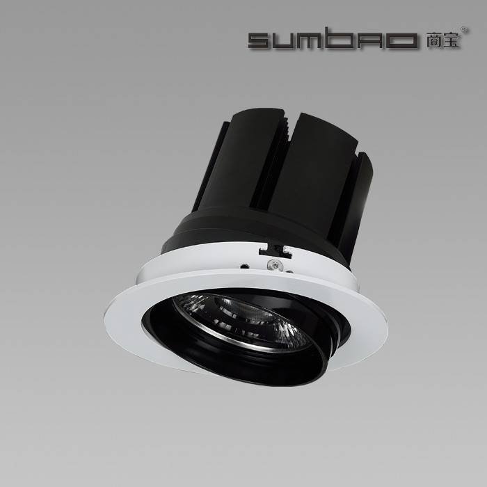 DW075 SUMBAO Professional Single Head Round Trim 24W/30W Recessed Spotlights for High End  Retail Sh