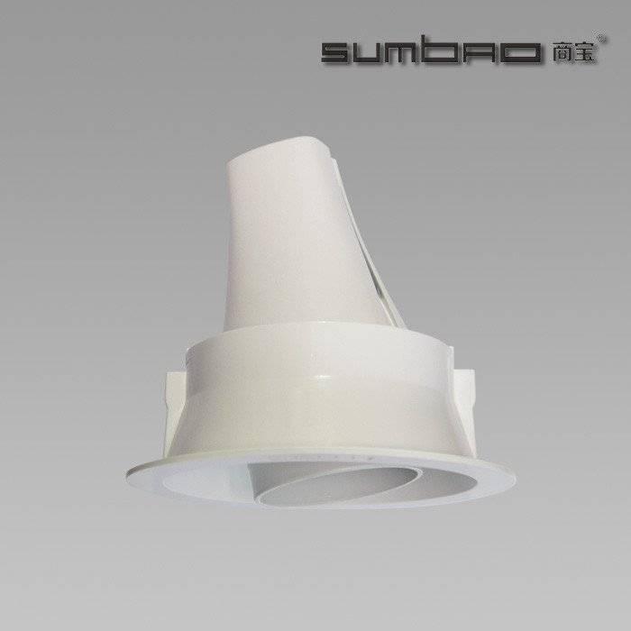 DW084 SUMBAO Professional LED COB Round Trim 18W Recessed Spotlights for High End Retail Shops, Resi