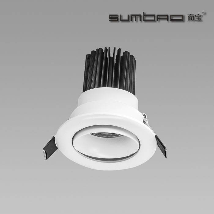 DW066 SUMBAO Professional Round Trim 10W Low Voltage Recessed Spotlights for High End Retail Shops, 