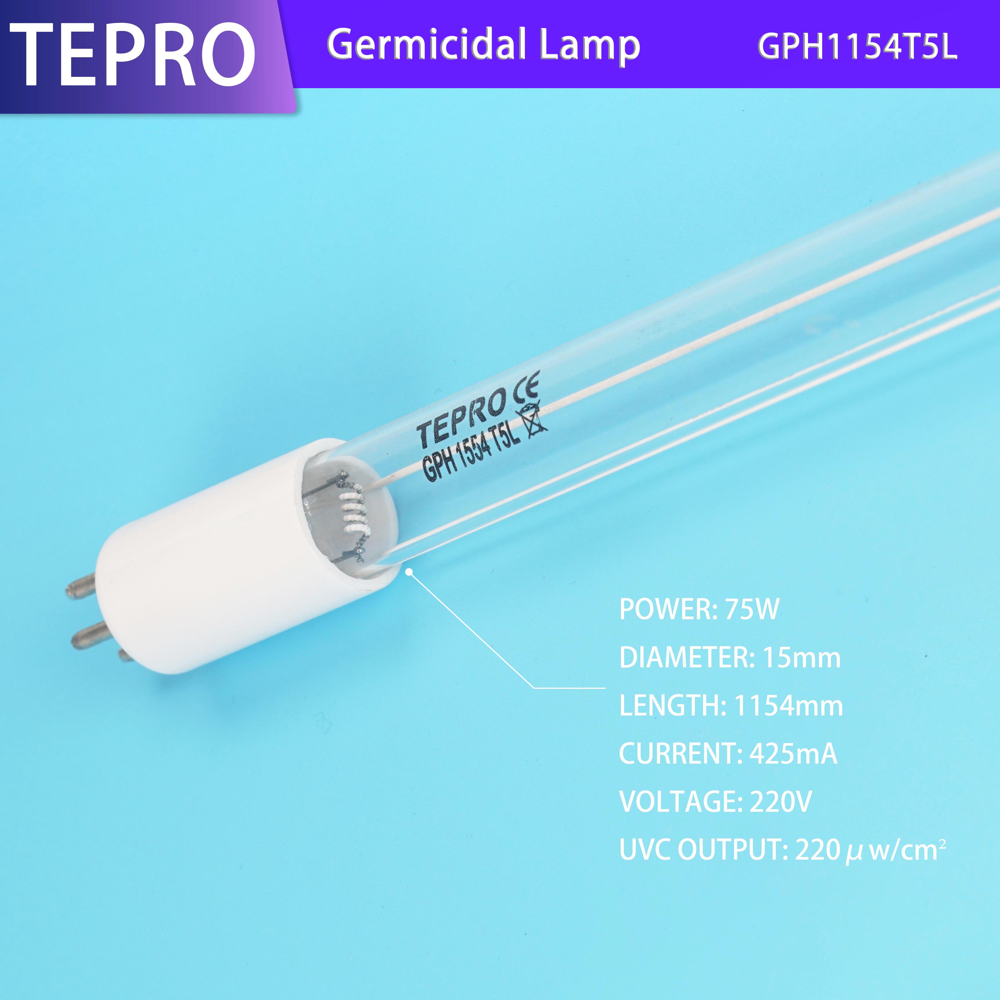 Ultraviolet  Lamp  75W  Ozone free 254nm GPH1554T5L