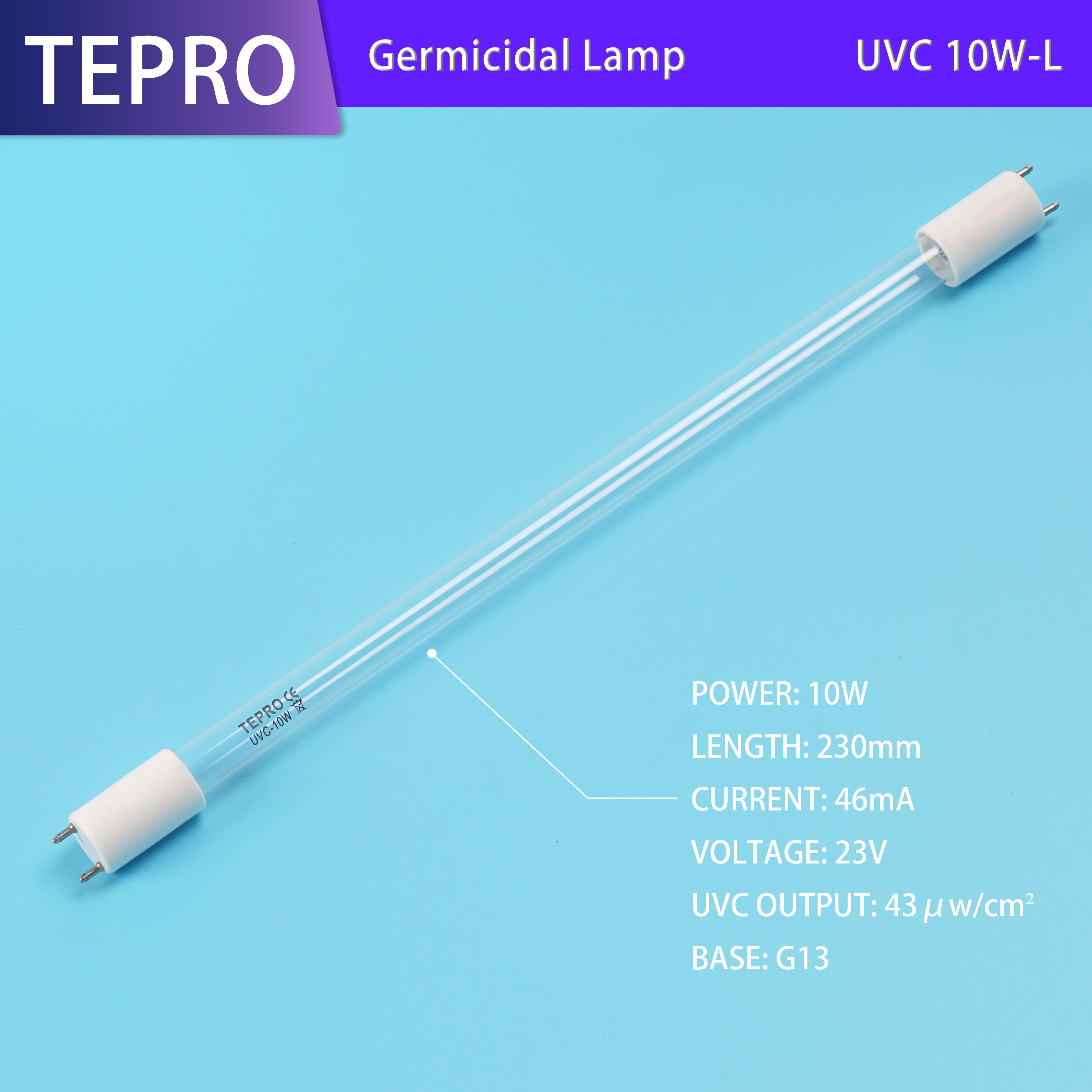 10W Double Ended G5 G13 for sterilization  UVC 10W-L