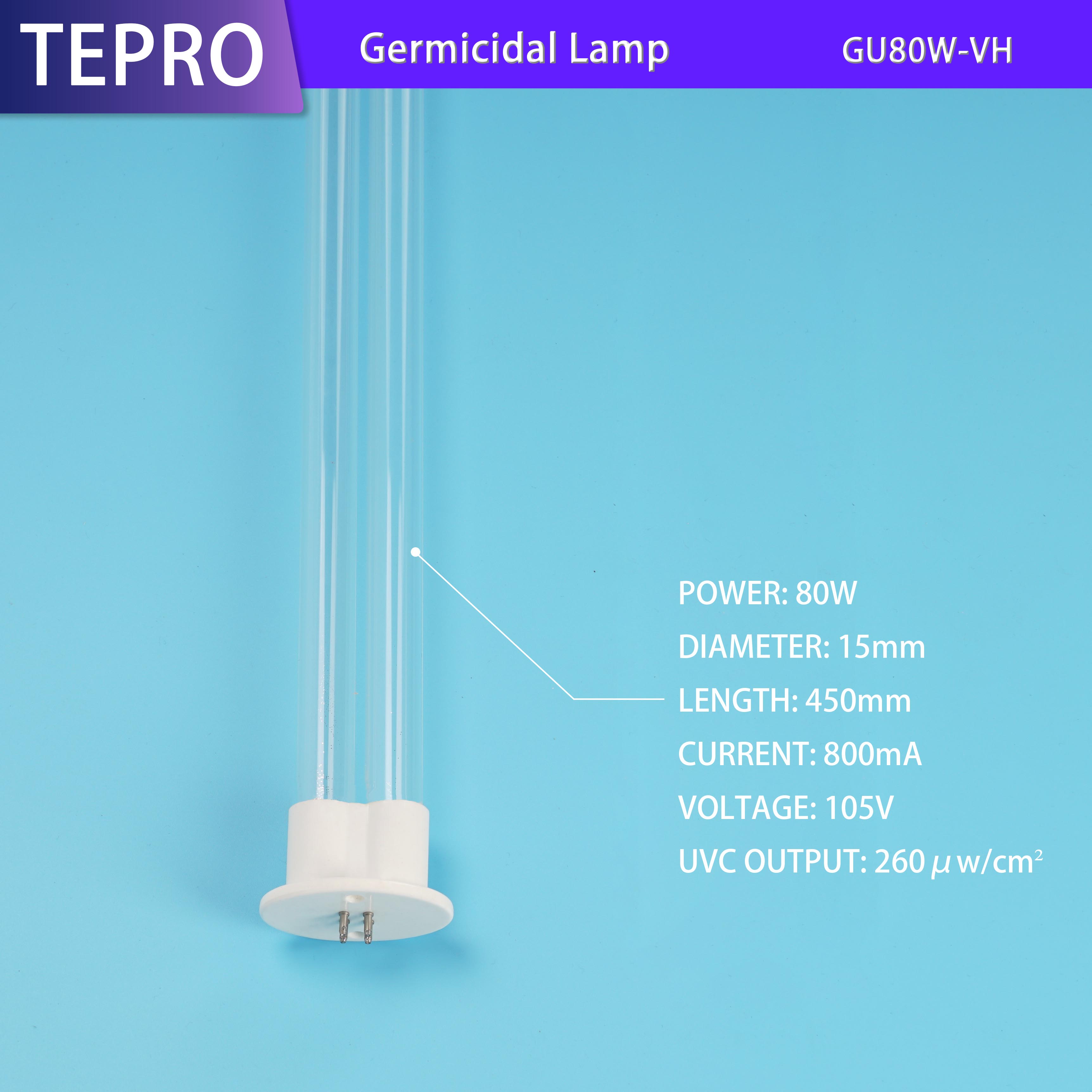 80W 2G11 uv germicidal lamps GU80W-VH