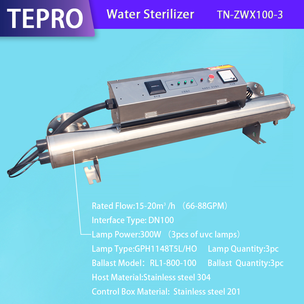 Water Treatment Equipment  DN100 300W TN-ZWX100-3