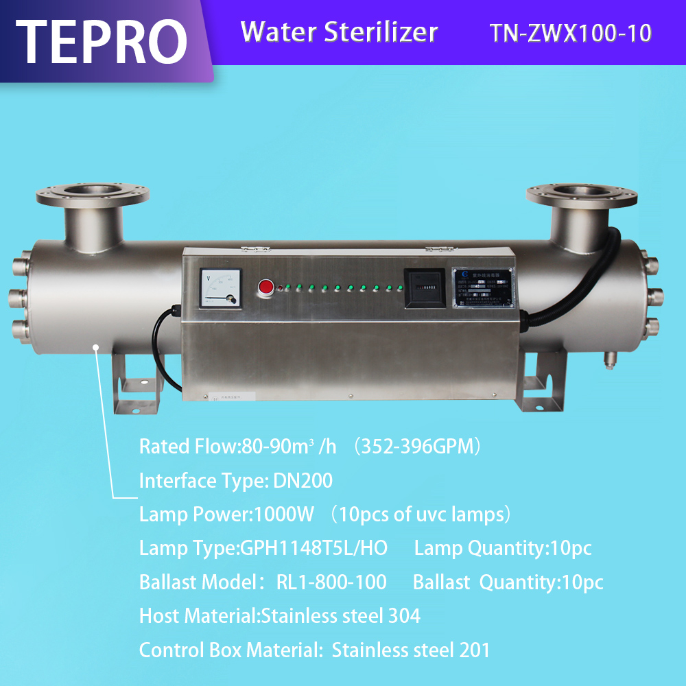 Disinfection Of Water  80-90 T/H 1000W TN-ZWX100-10