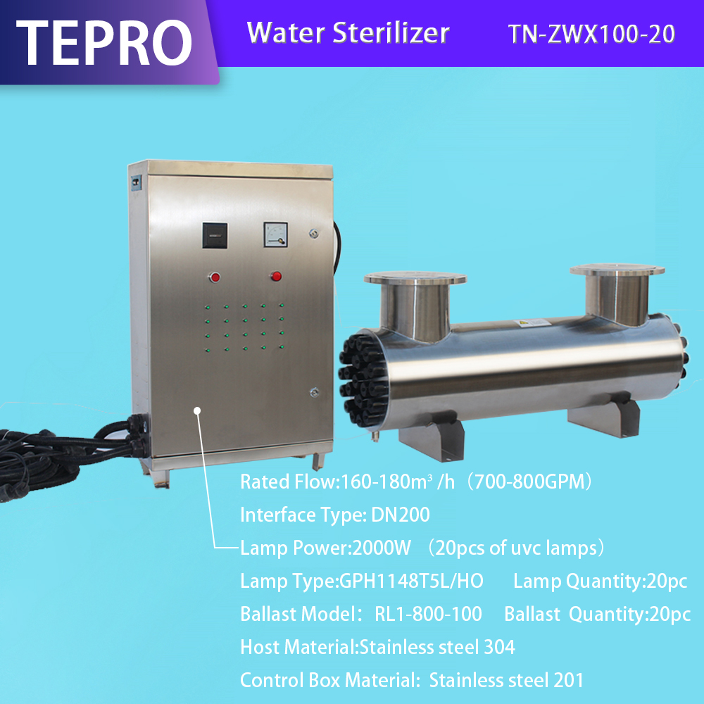 Water Flow 160-180 M3/h  700-800GPM TN-ZWX100-20