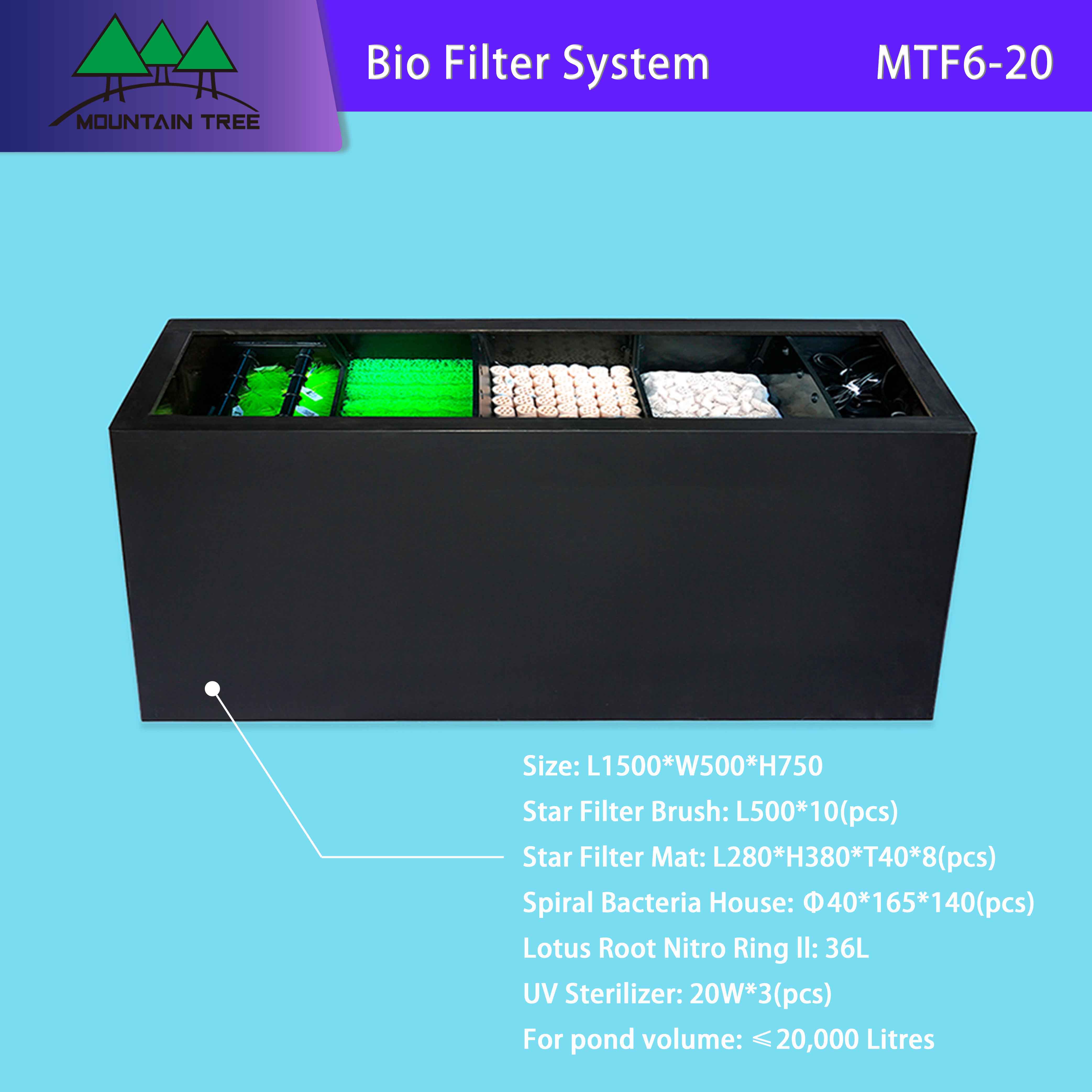 Bio Filter System Fish Tank MTF6-20
