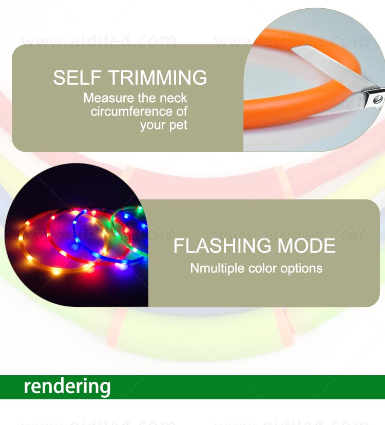 AIDI-High-quality Waterproof Light Up Dog Collar | Rechargeable Pet Collar-9