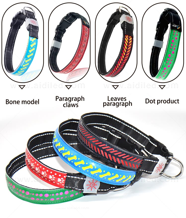 AIDI-Rechargeable Flashing Dog Collars LED Pets Collar-3