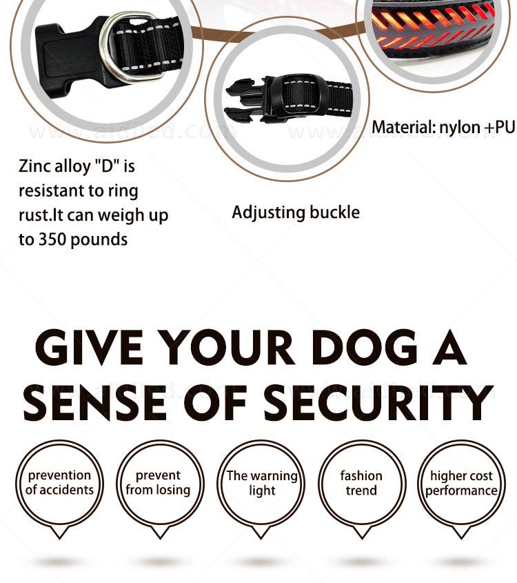 AIDI-High-quality Personalized Reflective Dog Collars | LED Dog Collar-5