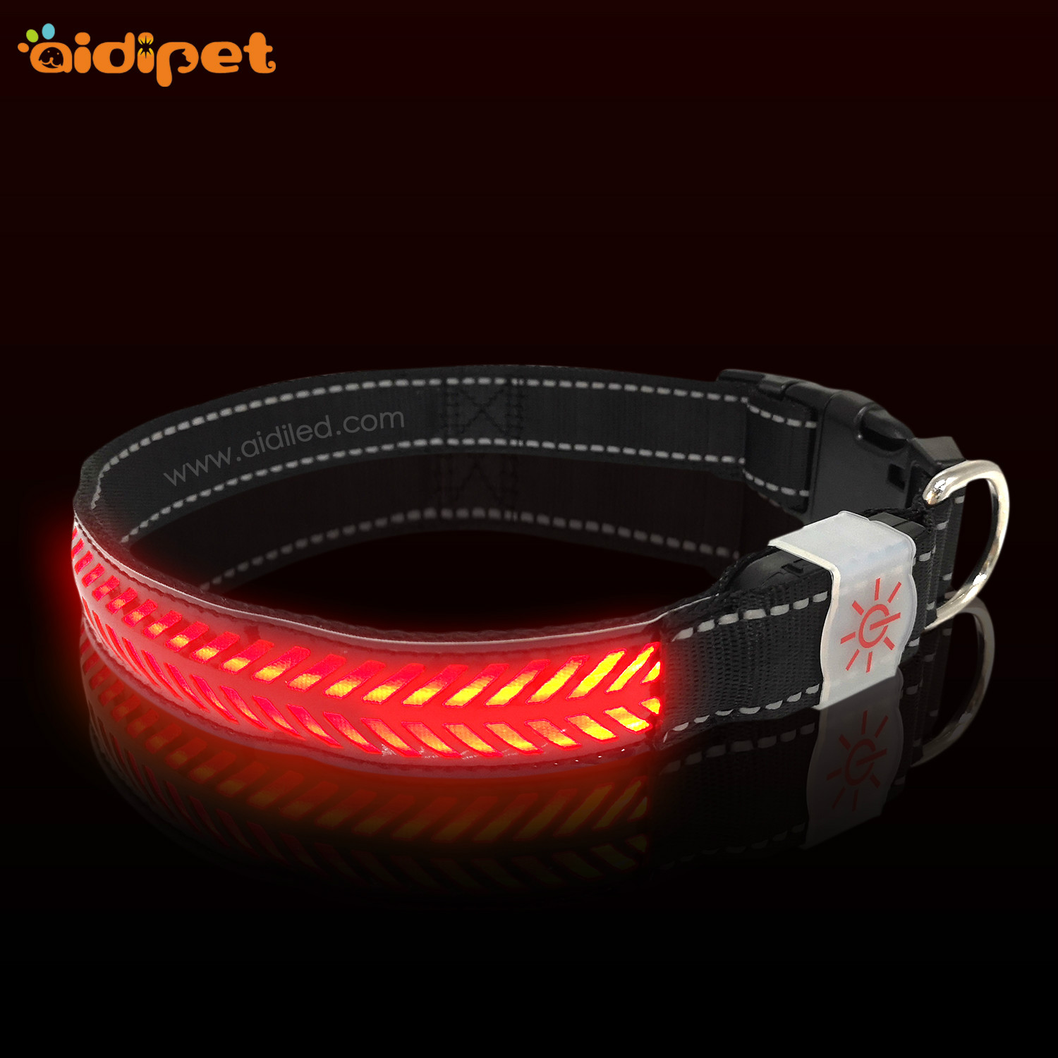 AIDI-Professional Rechargeable Lighted Dog Collars Light Up Dog Collars-7