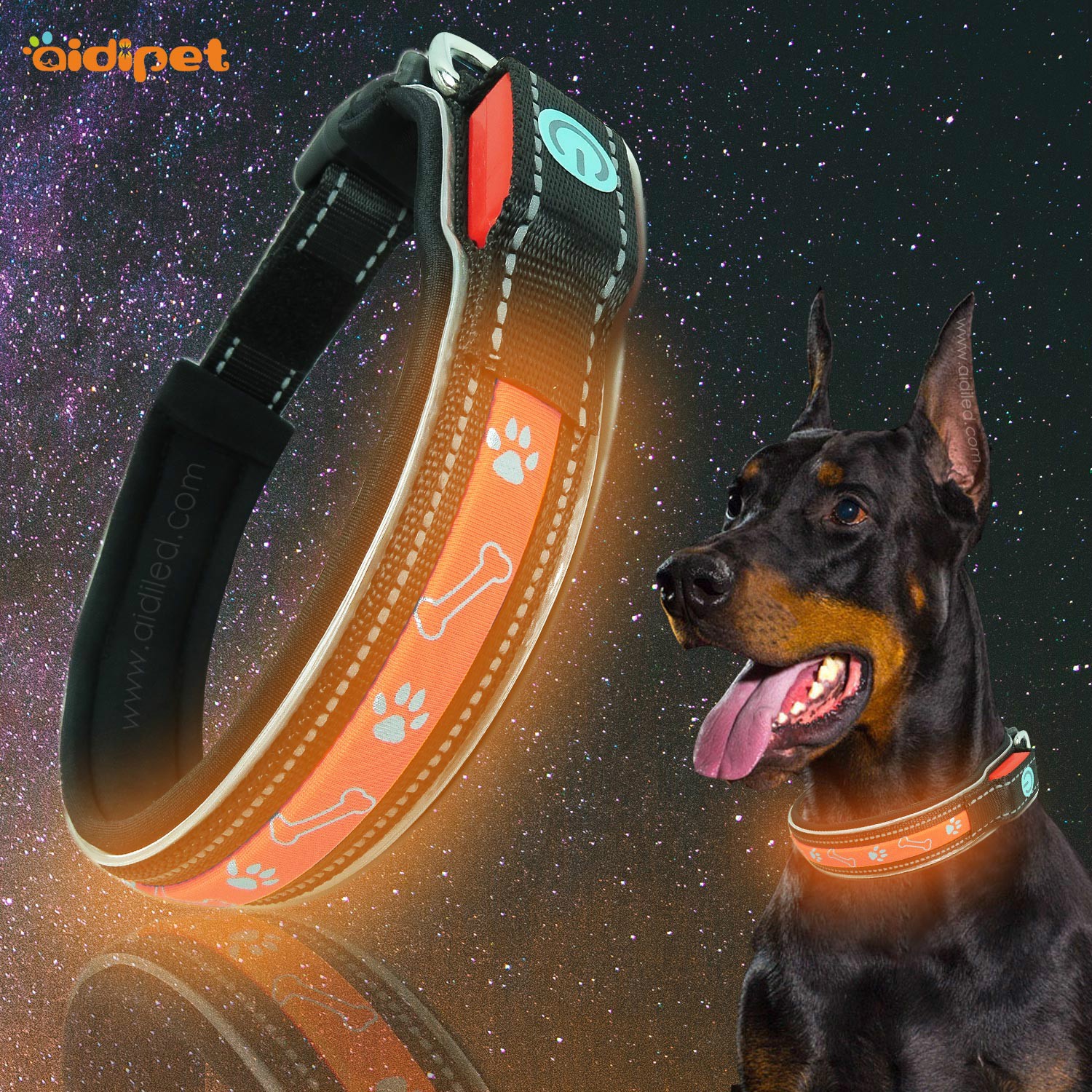 AIDI-High-quality Best Dog Collar Light | Glowing Dog Collar-1