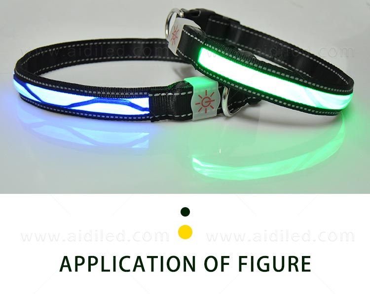 AIDI-Find Light Up Dog Collar Rechargeable Led Nylon Dog Collar-7