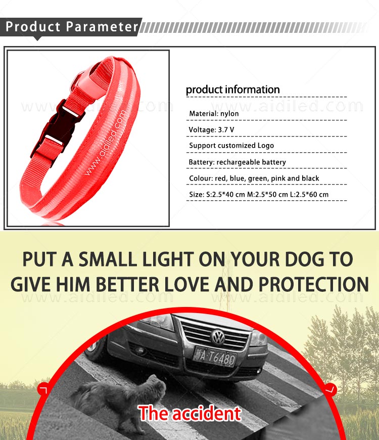 AIDI-Find Dog Collar Lights Waterproof Dog Collars That Light Up At Night-5