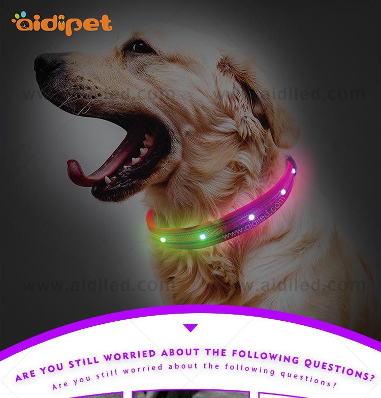 AIDI-Dog Collar Led Flashing Light Manufacture | Led Nylon Dog Collar-2