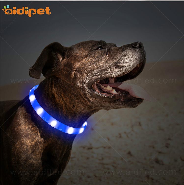 AIDI- Silicone Waterproof Rechargeable Flashing Led Dog Collar | AIDI-11