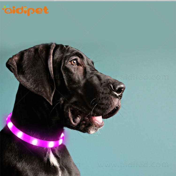 AIDI- Silicone Waterproof Rechargeable Flashing Led Dog Collar | AIDI-10