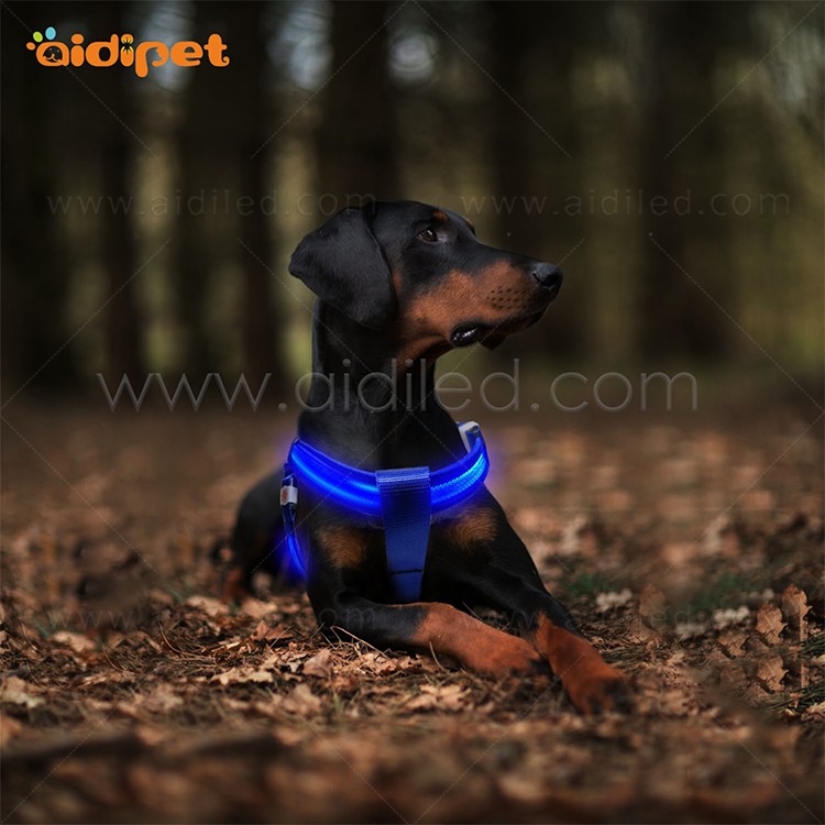 AIDI-Led Dog Harness, Reflective Rechargeable Flashing Led Dog Harness-2