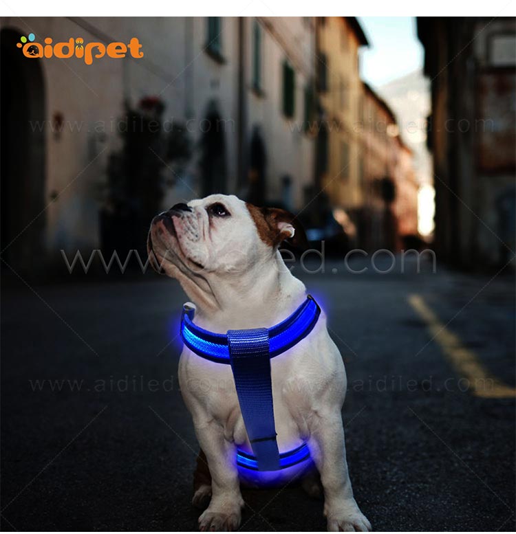 AIDI-Led Dog Harness, Reflective Rechargeable Flashing Led Dog Harness-11