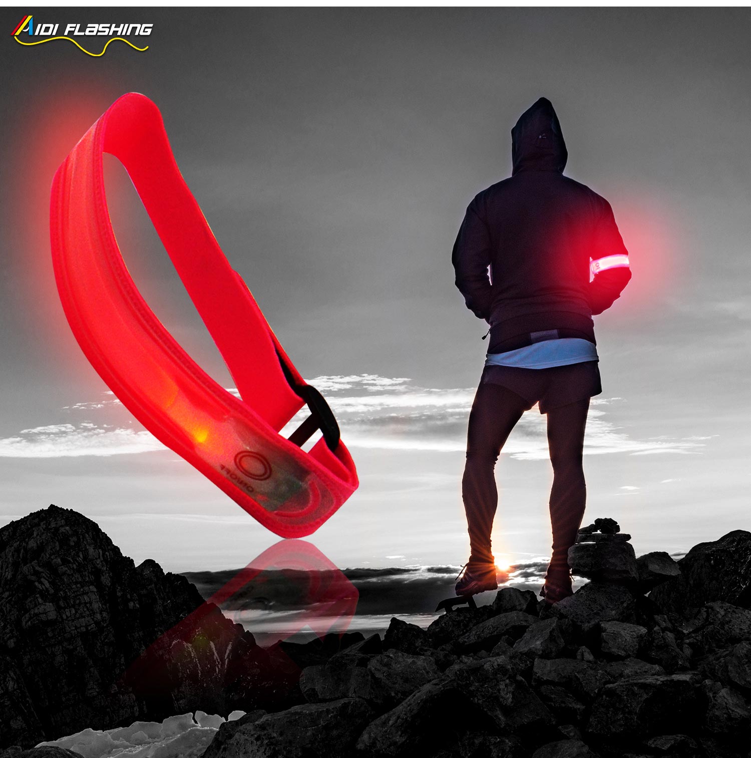 AIDI-Find Reflective Armbands Led Light Up Arm Leg Band For Sport-13