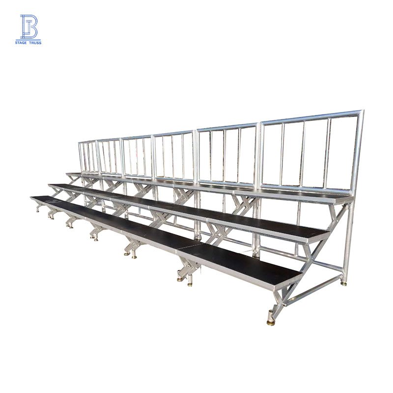 Portable  Aluminum Stage Foldable Bleachers Aluminium Choir Risers Stage Chorus Platform