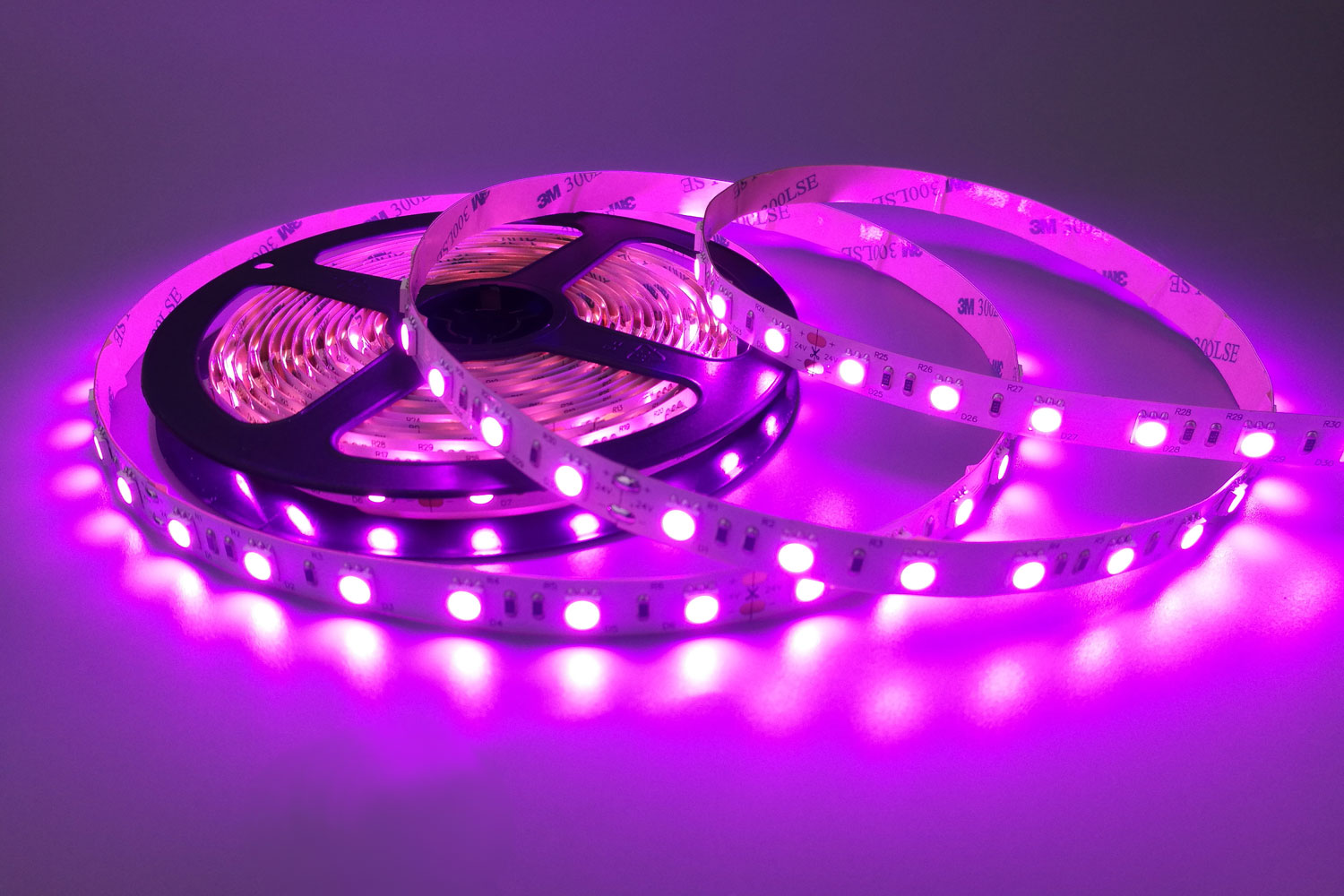 Flexible 16.4’ 300 Diodes Pink Color LED Strip Light - DR-5050FX60-24P