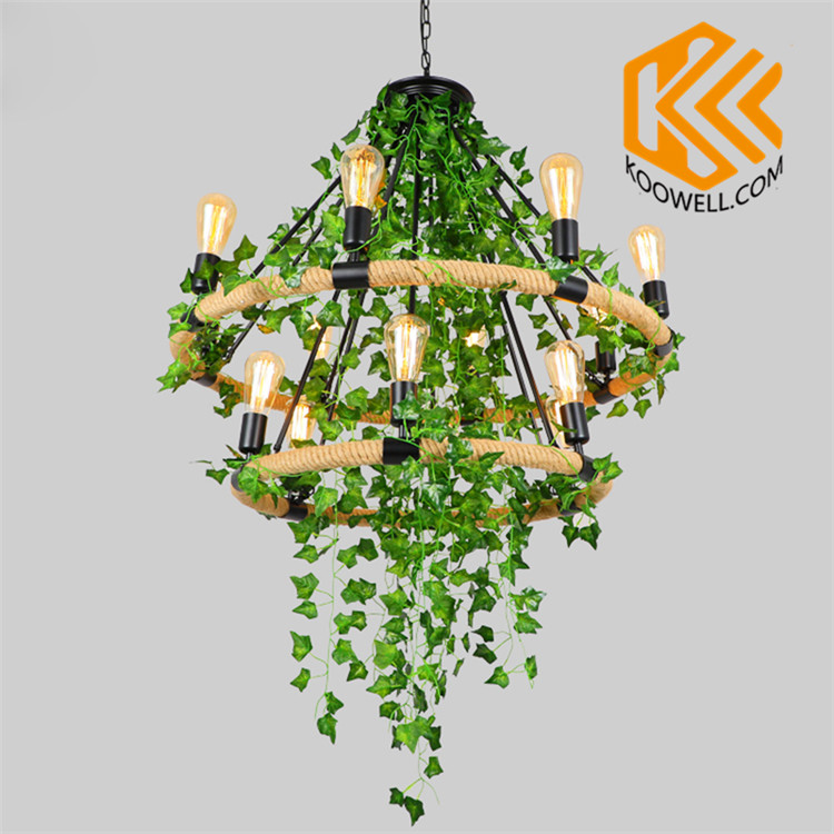 KK003 Industrial Vintage Plant Chandelier for Dinning room,Cafe and Bar