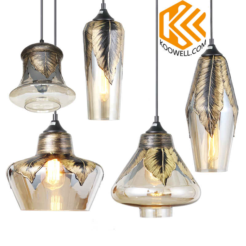 KA035  Vintage Industrial  Glass Pendant Lighting for Dining room and Cafe