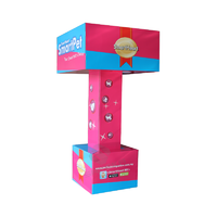 Customized POP Totem Stand Cardboard Advertising Pavilion Booth Display for Pet Treat Products SF1119