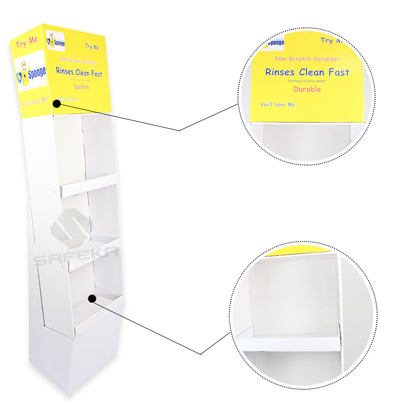 SAFEKA -Professional 3 Shelves Carton Cardboard Printed Stand Shipper-1