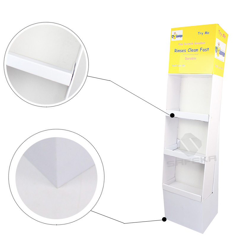 SAFEKA -Professional 3 Shelves Carton Cardboard Printed Stand Shipper-2