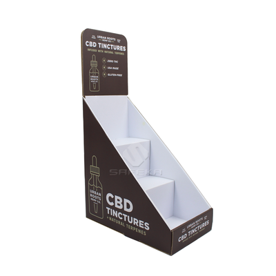 3 Tier Custom Cardboard Counter Displays for CBD Products SC1908