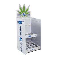 Multifunctional Creative Cardboard CBD Health Product Display Stands with Peg Hooks SC1915