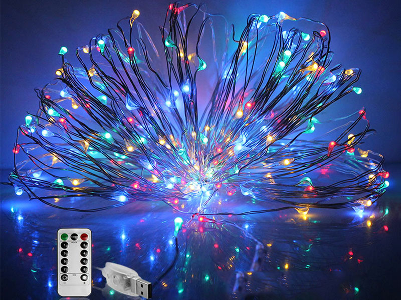 USB Copper String Light 10M 100LEDs Remote Control Fairy decoration Lamp